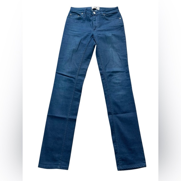 Acne Studios Flex Ocean Jeans Women’s 27/32 Blue Mid Rise Straight Leg Denim - Picture 1 of 8
